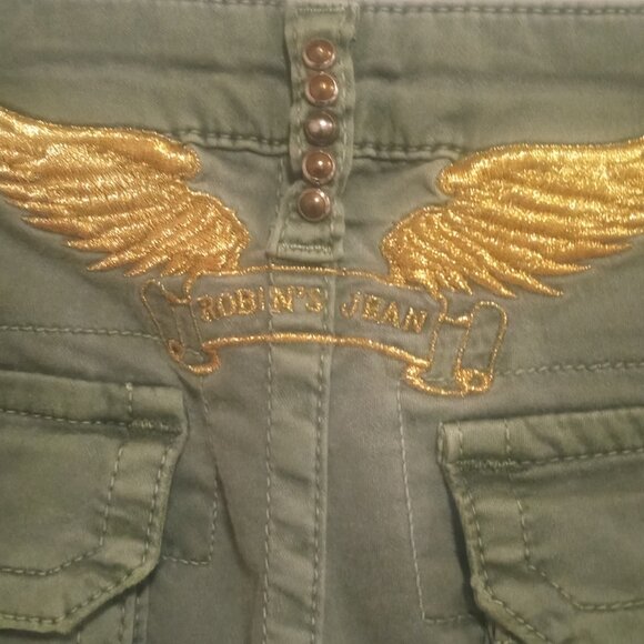 Robin's Jean Embellished Military Cargo Style pants - Picture 1 of 16